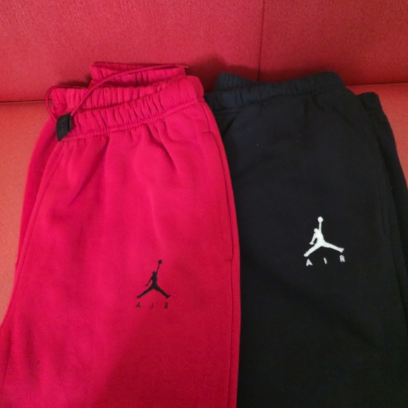 Jordan MENS SIZE 3XL Air Logo Joggers - Red and Black PRICE IS FOR BOTH
